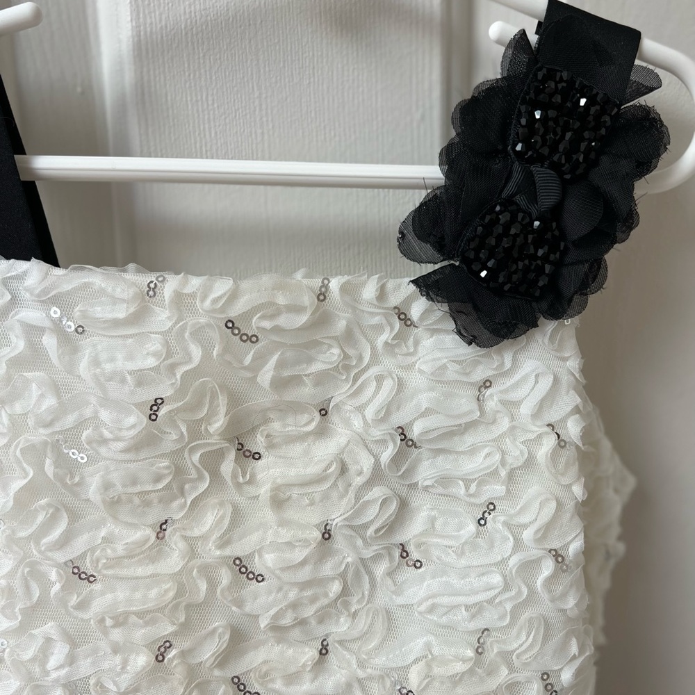 Girls Dress, Black and White, Size 8, Rare Editions